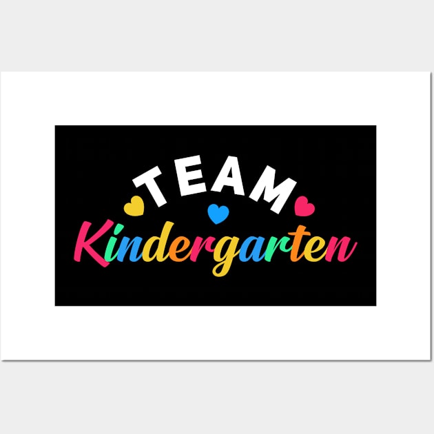 Team kindergarten guidance teacher educator gift Wall Art by Khal1